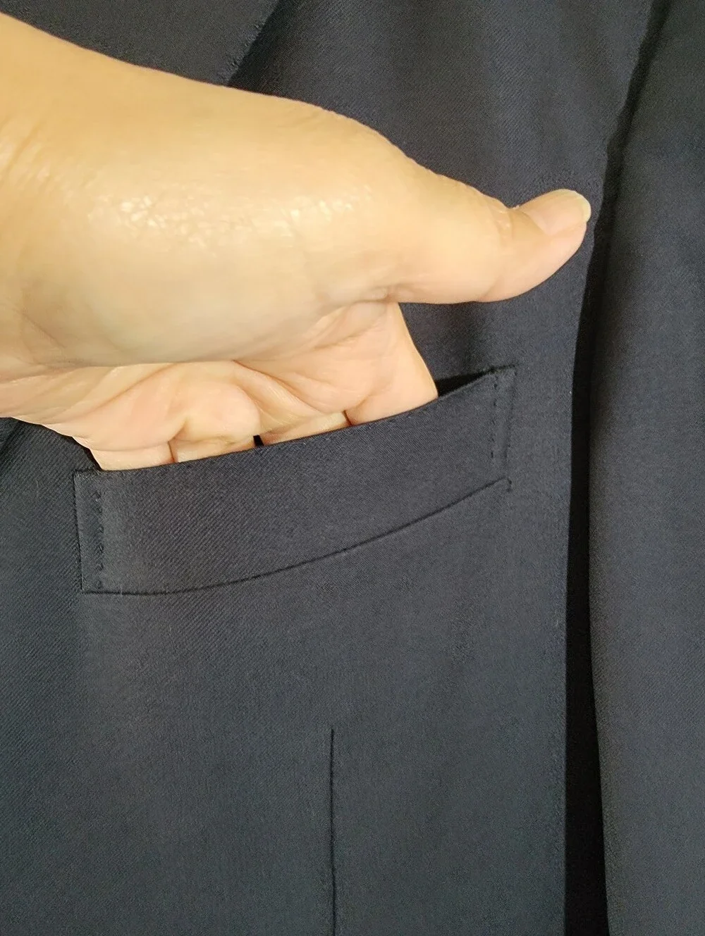Ermenegildo Zegna Navy Blue 100% Wool 2-Button Suit Jacket Blazer Men's Sz 52R